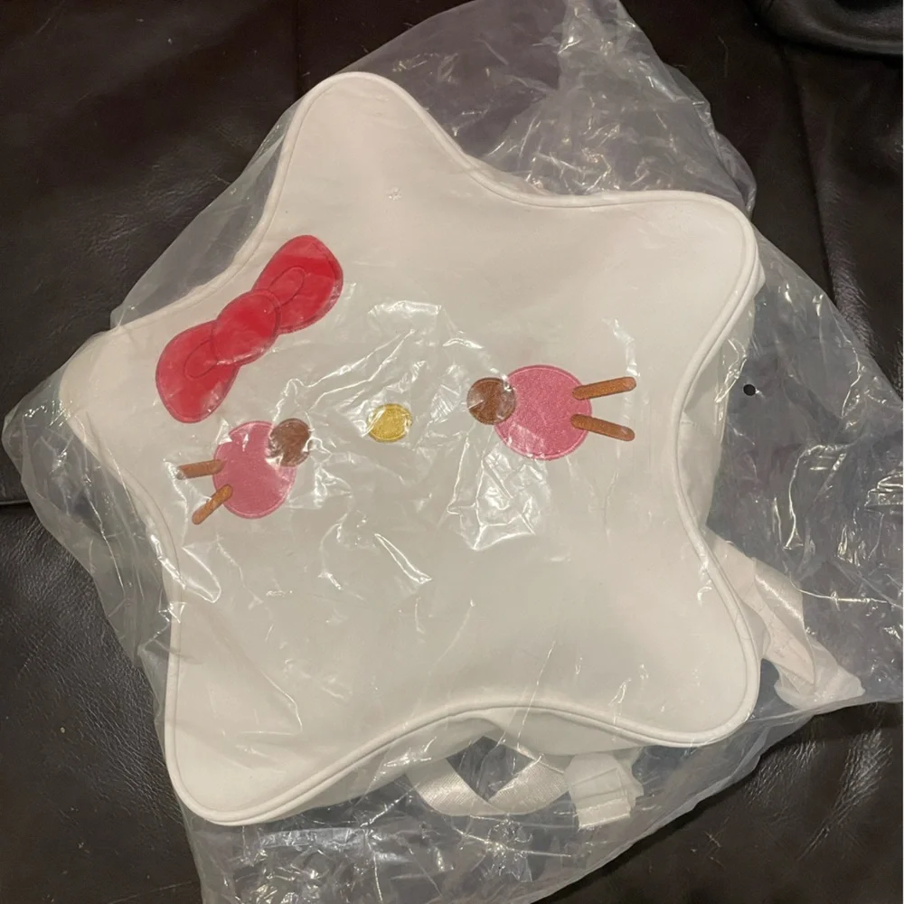 🆕 Hello Kitty Star-Shaped Backpack - Y2K Style, Large Capacity Travel Bag